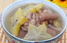 秋季养生食谱：杨桃陈皮煲猪尾